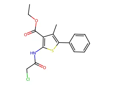 Ethyl 2-(2-chloroacetamido)-4-methyl-5-phenylthiophene-3-carboxylate structure