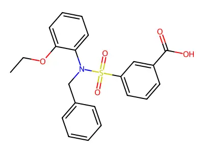 3-{[Benzyl(2-ethoxyphenyl)amino]sulfonyl}benzoic acid structure