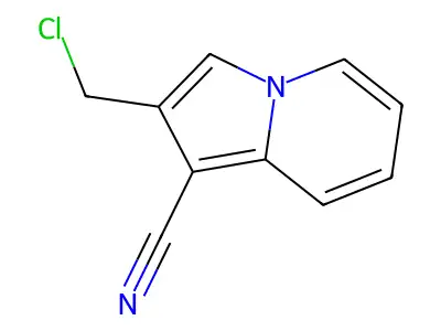 2-(Chloromethyl)indolizine-1-carbonitrile structure