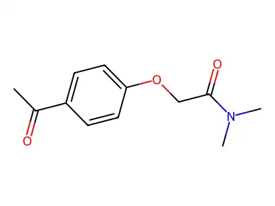 2-(4-acetylphenoxy)-N,N-dimethylacetamide structure
