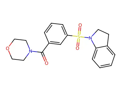 [3-(2,3-Dihydroindol-1-ylsulfonyl)phenyl]-morpholin-4-ylmethanone structure