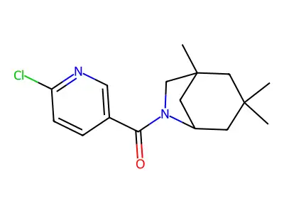 6-(6-Chloropyridine-3-carbonyl)-1,3,3-trimethyl-6-azabicyclo[3.2.1]octane structure