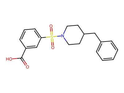 3-[(4-Benzylpiperidin-1-yl)sulfonyl]benzoic acid structure