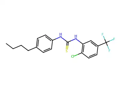 N-(4-Butylphenyl)-N'-[2-chloro-5-(trifluoromethyl)phenyl]thiourea structure