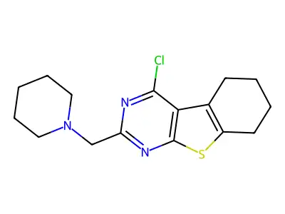 4-Chloro-2-(piperidin-1-ylmethyl)-5,6,7,8-tetrahydrobenzo[4,5]thieno[2,3-d]pyrimidine structure