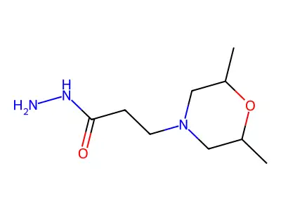 3-(2,6-Dimethylmorpholin-4-yl)propanehydrazide structure