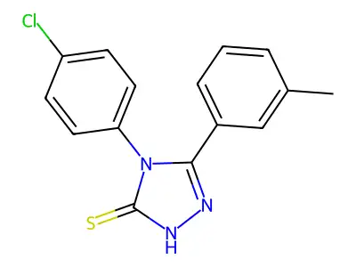 4-(4-chlorophenyl)-5-(3-methylphenyl)-4H-1,2,4-triazole-3-thiol structure