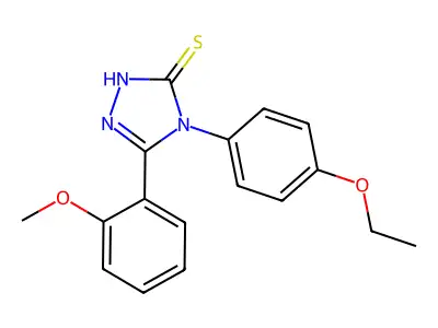 4-(4-ethoxyphenyl)-5-(2-methoxyphenyl)-4H-1,2,4-triazole-3-thiol structure