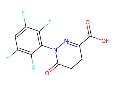 6-oxo-1-(2,3,5,6-tetrafluorophenyl)-1,4,5,6-tetrahydropyridazine-3-carboxylic acid structure