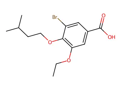 3-bromo-5-ethoxy-4-(3-methylbutoxy)benzoic Acid structure