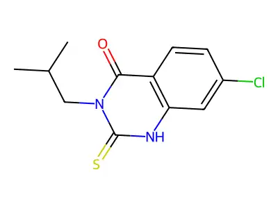 7-Chloro-3-(2-methylpropyl)-2-sulfanyl-3,4-dihydroquinazolin-4-one structure