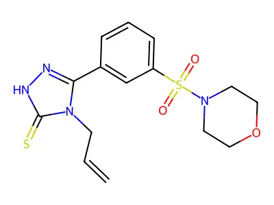 5-[3-(morpholine-4-sulfonyl)phenyl]-4-(prop-2-en-1-yl)-4H-1,2,4-triazole-3-thiol structure
