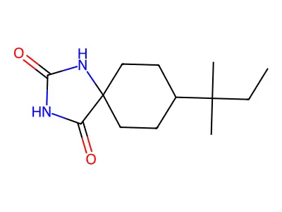 8-(2-Methylbutan-2-yl)-1,3-diazaspiro[4.5]decane-2,4-dione structure