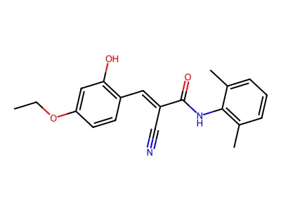 2-cyano-N-(2,6-dimethylphenyl)-3-(4-ethoxy-2-hydroxyphenyl)prop-2-enamide structure