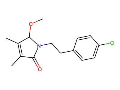 1-[2-(4-chlorophenyl)ethyl]-5-methoxy-3,4-dimethyl-1,5-dihydro-2H-pyrrol-2-one structure