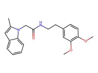 N-[2-(3,4-dimethoxyphenyl)ethyl]-2-(2-methyl-1H-indol-1-yl)acetamide structure