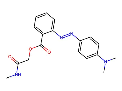 Benzoic acid, 2-[2-[4-(dimethylamino)phenyl]diazenyl]-, 2-(methylamino)-2-oxoethyl ester structure