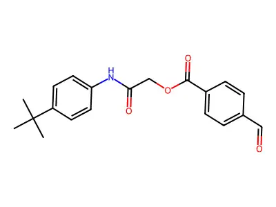 [2-(4-Tert-butylanilino)-2-oxoethyl] 4-formylbenzoate structure