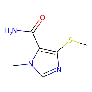 1-Methyl-4-(methylsulfanyl)-1H-imidazole-5-carboxamide structure