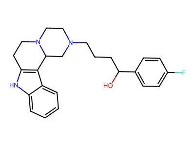 1-(4-fluoro-phenyl)-4-(3,4,6,7,8,12c-hexahydro-1H-pyrazino[1 structure