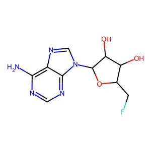 2-(6-Aminopurin-9-yl)-5-(fluoromethyl)oxolane-3,4-diol structure