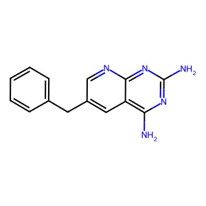 Pyrido(2,3-d)pyrimidine, 6-benzyl-2,4-diamino- structure