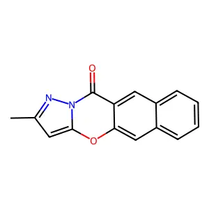 2-Methyl-11H-naphtho[2,3-e]pyrazolo[5,1-b][1,3]oxazin-11-one structure