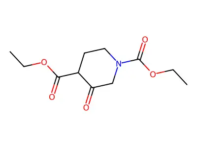 Diethyl 3-oxopiperidine-1,4-dicarboxylate structure