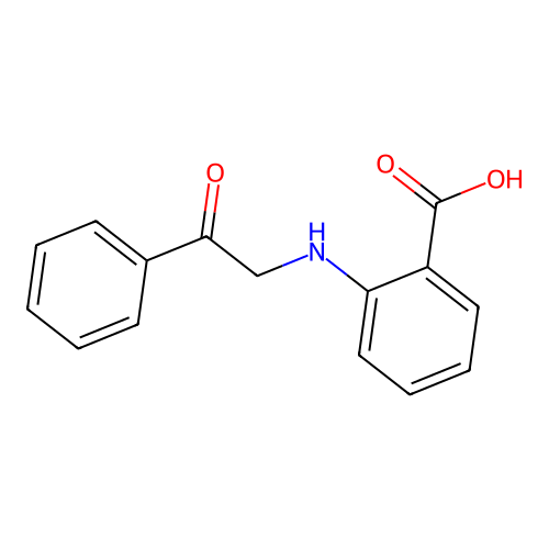 2-[(2-Oxo-2-phenylethyl)amino]benzoic acid structure