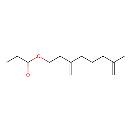 7-Methyl-3-methylene-7-octenyl propionate structure