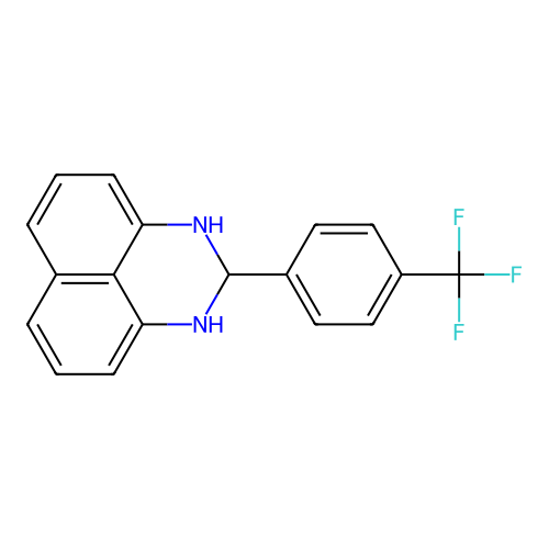 2-[4-(trifluoromethyl)phenyl]-2,3-dihydro-1H-perimidine structure