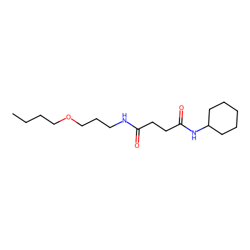 N-(3-butoxypropyl)-N'-cyclohexylbutanediamide structure