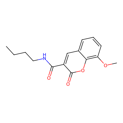 N-butyl-8-methoxy-2-oxo-2H-chromene-3-carboxamide structure