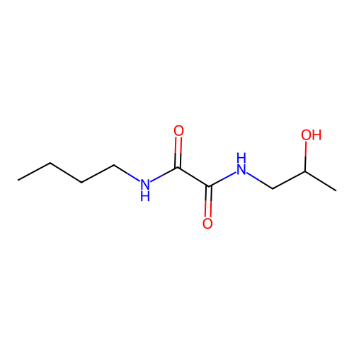 N-butyl-N'-(2-hydroxypropyl)ethanediamide structure