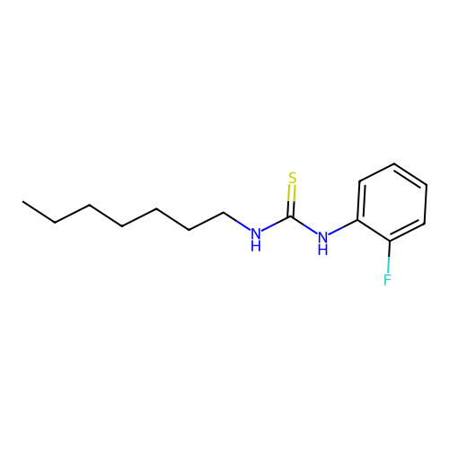 1-(2-Fluorophenyl)-3-heptylthiourea structure