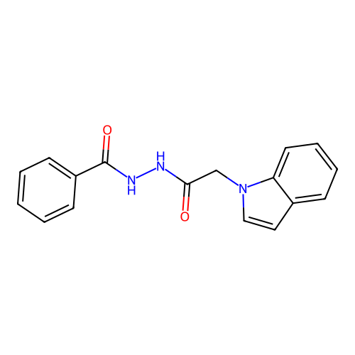 N'-[2-(1H-indol-1-yl)acetyl]benzohydrazide structure