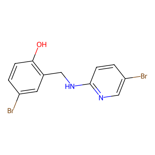 4-Bromo-2-{[(5-bromopyridin-2-yl)amino]methyl}phenol structure
