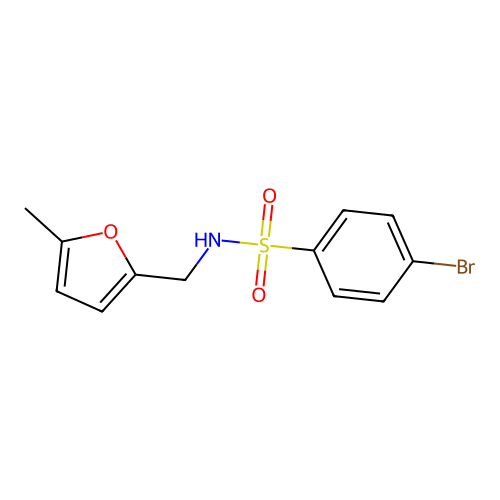 4-bromo-N-[(5-methylfuran-2-yl)methyl]benzenesulfonamide structure