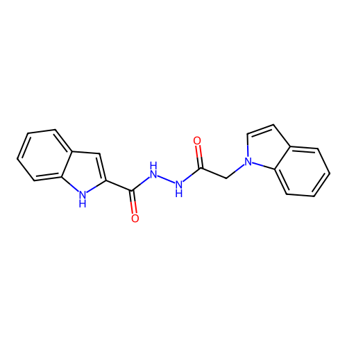 N'-[2-(1H-indol-1-yl)acetyl]-1H-indole-2-carbohydrazide structure