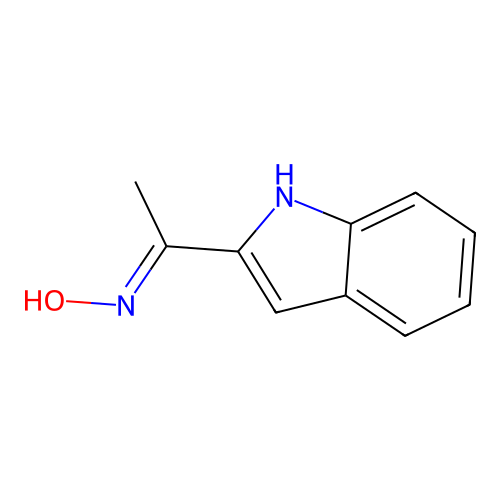 N-[1-(1H-indol-2-yl)ethylidene]hydroxylamine structure