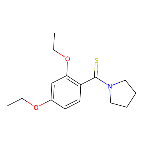 (2,4-Diethoxyphenyl)(pyrrolidin-1-yl)methanethione structure