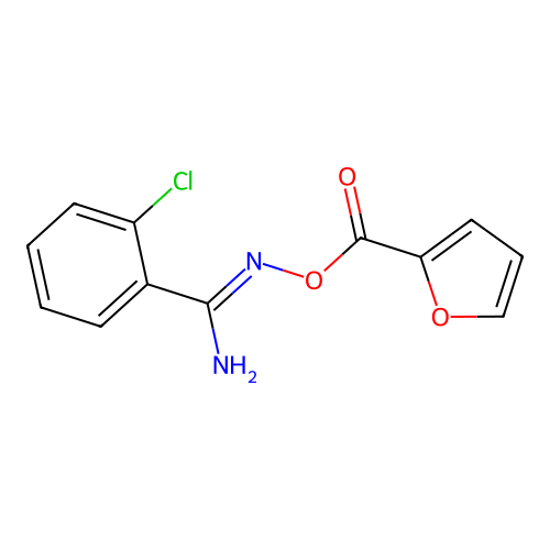 2-chloro-N'-[(furan-2-ylcarbonyl)oxy]benzenecarboximidamide structure