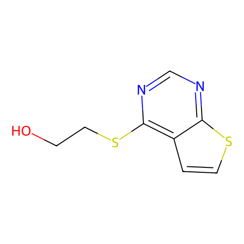 2-Thieno[2,3-d]pyrimidin-4-ylsulfanylethanol structure