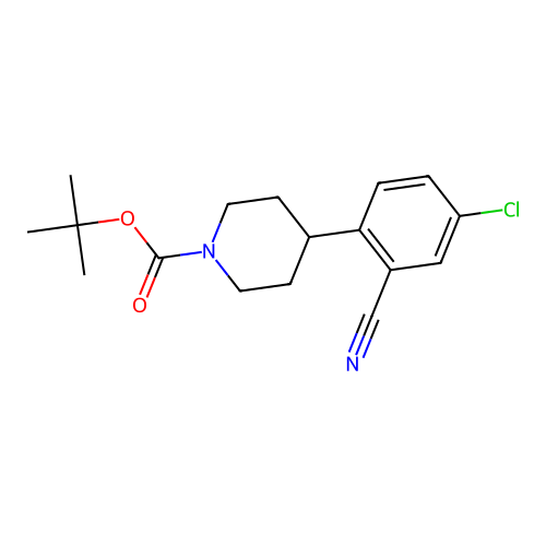 Tert-butyl 4-(4-chloro-2-cyanophenyl)piperidine-1-carboxylate structure