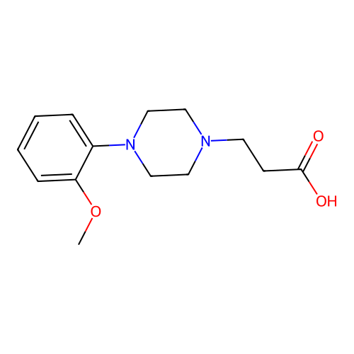 3-[4-(2-Methoxy-phenyl)-piperazin-1-yl]-propionic acid structure