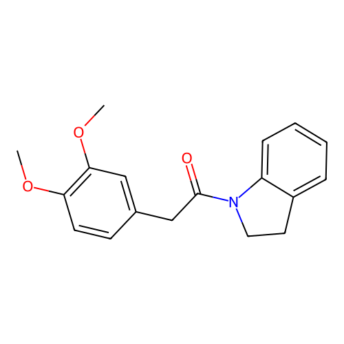 2-(3,4-Dimethoxyphenyl)-1-indolinylethan-1-one structure