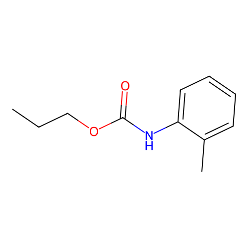 Propyl 2-methylphenylcarbamate structure
