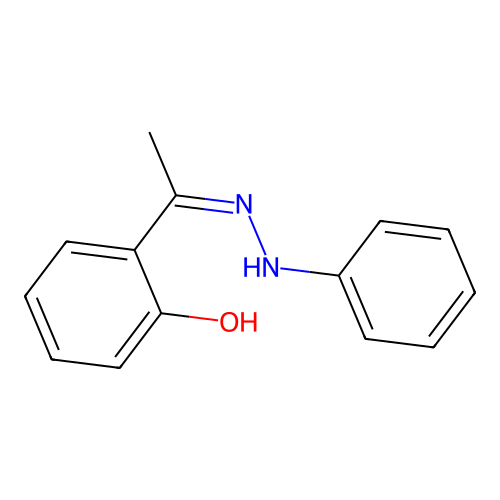 o-Hydroxy-acetophenon-phenylhydrazon structure
