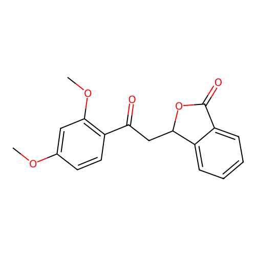 3-[2-(2,4-dimethoxyphenyl)-2-oxoethyl]-2-benzofuran-1(3H)-one structure