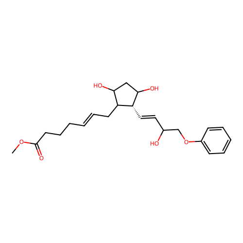 16-Phenoxy-17,18,19,20-tetranor-5,6-trans-pgf1-alpha methyl ester structure
